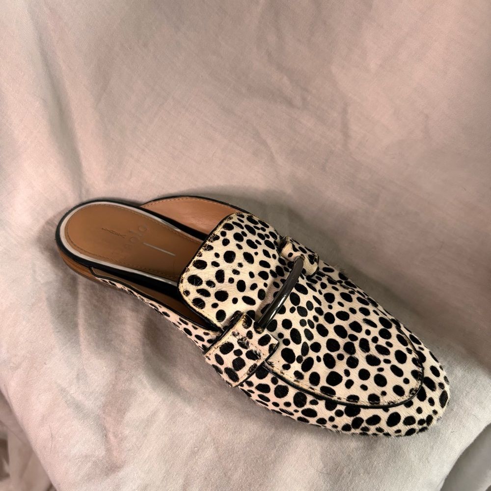 Linea Paolo Leopard Print Slip-On Shoes | Size 7 (US)- Genuine Calf Hair Loafer - Picture 2 of 11